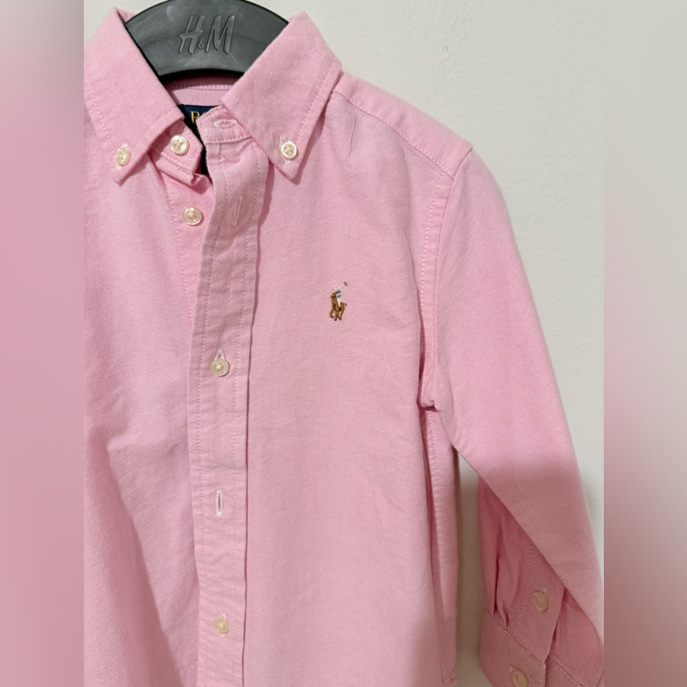 Polo by Ralph Lauren Light Pink Kids Button Down Shirt - Picture 2 of 6